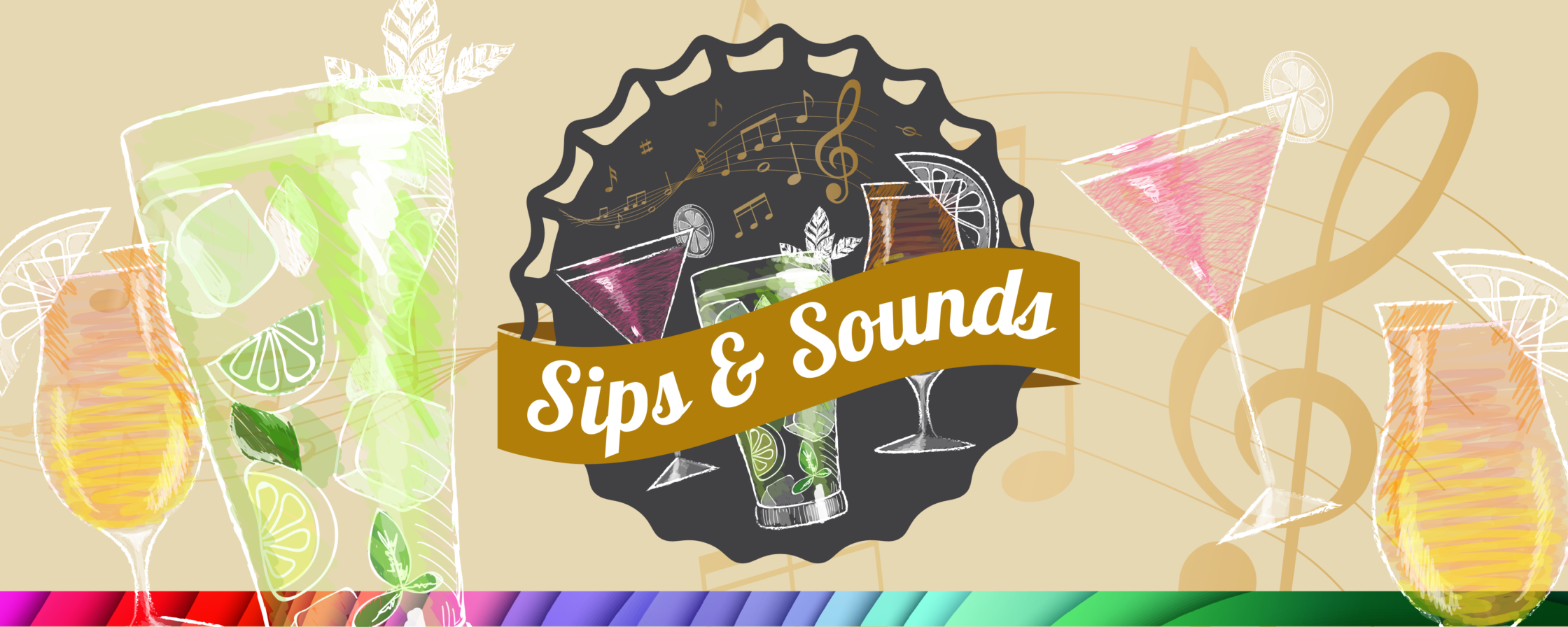 Sips and Sounds Web Banner